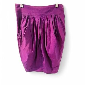 Byblos Purple Ruched Bubble Skirt